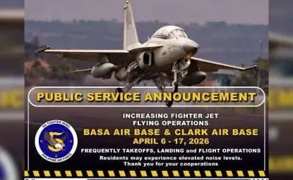 PAF: Increased fighter jet sightings due to Cope Thunder drills